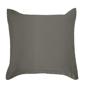 Hiend Accents Luna Washed Linen Tailored Euro Sham - Elevate Your Bedroom With Soft, Stylish Comfort And Versatility Slate 70% Viscose,30% Linen Fb1827es-os-sl