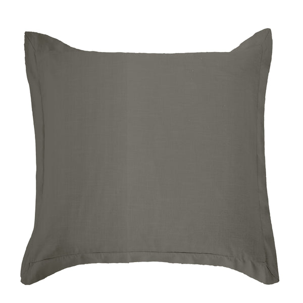 Hiend Accents Luna Washed Linen Tailored Euro Sham - Elevate Your Bedroom With Soft, Stylish Comfort And Versatility Slate 70% Viscose,30% Linen Fb1827es-os-sl