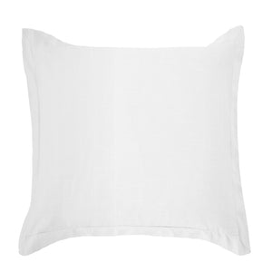 Hiend Accents Luna Washed Linen Tailored Euro Sham - Elevate Your Bedroom With Soft, Stylish Comfort And Versatility White 70% Viscose,30% Linen Fb1827es-os-wh