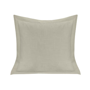 Hiend Accents Luna Exquisite Washed Linen Pillow With Flange Border – Elevate Your Home Decor With Luxury Comfort Light Tan Shell, 70% Viscose 30% Linen Filling, 100% Waterfowl Feathers Fb1827p2-os-lt