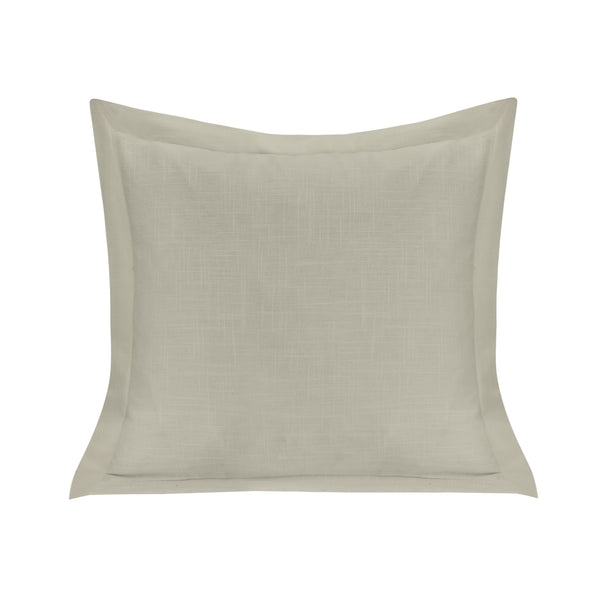 Hiend Accents Luna Exquisite Washed Linen Pillow With Flange Border – Elevate Your Home Decor With Luxury Comfort Light Tan Shell, 70% Viscose 30% Linen Filling, 100% Waterfowl Feathers Fb1827p2-os-lt