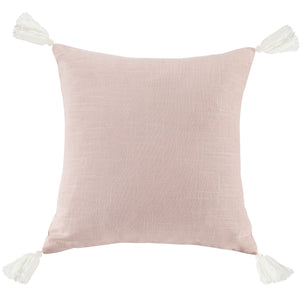 Hiend Accents Luna Luxurious Linen-blend Tasseled Pillow For Chic Home Decor, Perfect Accent For Any Style Blush Face And Back, 70% Viscose,30% Linen,Fill, 100% Waterfowl Feathers Fb1827p3-os-bh