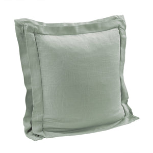 Hiend Accents Luna Double Flanged Washed Linen Pillow – Luxurious Comfort And Timeless Elegance For Your Bedroom Sage Shell, 70% Viscose,30% Linen,Fill, 100% Waterfowl Feathers Fb1827p4-os-gr