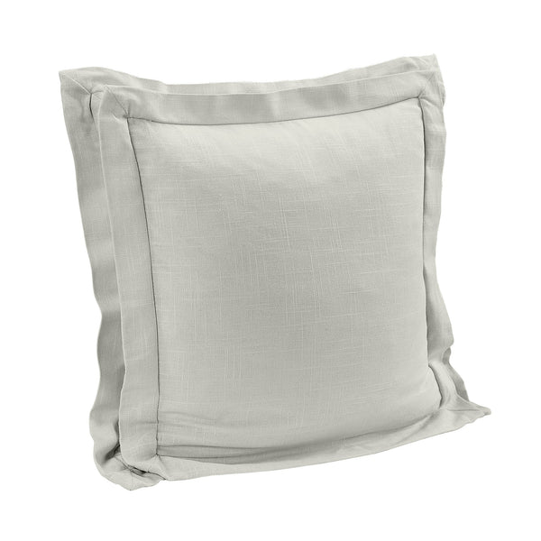 Hiend Accents Luna Double Flanged Washed Linen Pillow – Luxurious Comfort And Timeless Elegance For Your Bedroom Gray Shell, 70% Viscose,30% Linen,Fill, 100% Waterfowl Feathers Fb1827p4-os-gy