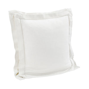 Hiend Accents Luna Double Flanged Washed Linen Pillow – Luxurious Comfort And Timeless Elegance For Your Bedroom White Shell, 70% Viscose,30% Linen,Fill, 100% Waterfowl Feathers Fb1827p4-os-wh