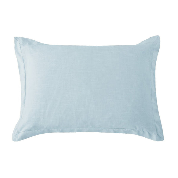 Hiend Accents Hera Washed Linen Tailored Pillow Sham - Luxurious Comfort For A Serene And Stylish Bedroom Retreat Light Blue 70% Viscose,30% Linen Fb1927ps-ks-lb