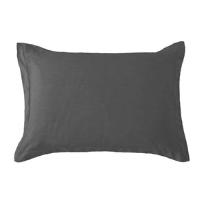 Hiend Accents Hera Washed Linen Tailored Pillow Sham - Luxurious Comfort For A Serene And Stylish Bedroom Retreat Slate 70% Viscose,30% Linen Fb1927ps-ss-sl