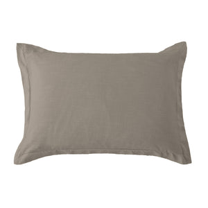 Hiend Accents Hera Washed Linen Tailored Pillow Sham - Luxurious Comfort For A Serene And Stylish Bedroom Retreat Taupe 70% Viscose,30% Linen Fb1927ps-ss-tp