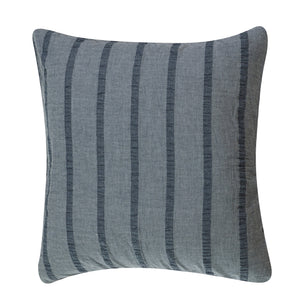 Hiend Accents Harper Euro Sham - Stylish Coastal Decor Accent With Navy Stripes For A Chic Bedroom Upgrade Blue 100% Cotton Fb1931es-os-bl