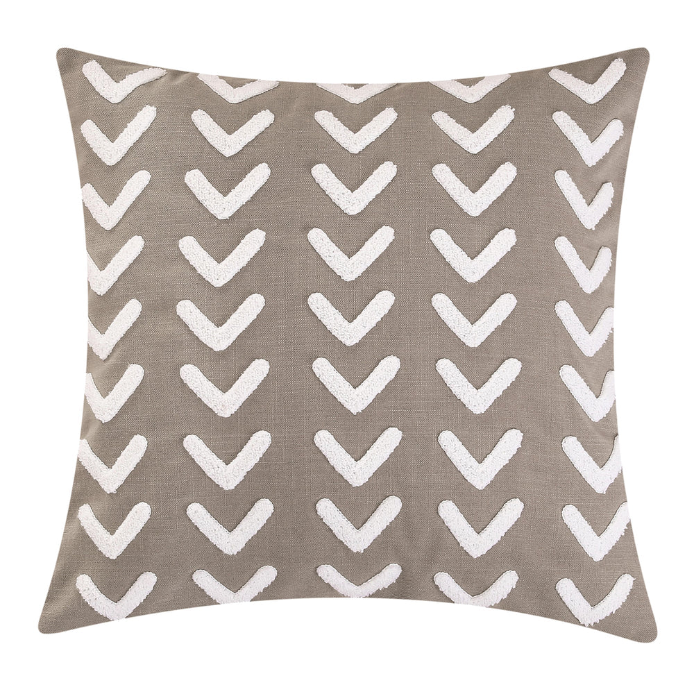 Hiend Accents Trent Aztec Appliqué Arrow Design Pillow - Exquisite Southwestern Style For Elegant Living Spaces Taupe Polyester Fb1934p2
