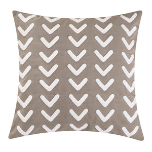 Hiend Accents Trent Aztec Appliqué Arrow Design Pillow - Exquisite Southwestern Style For Elegant Living Spaces Taupe Polyester Fb1934p2