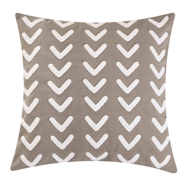 Hiend Accents Trent Aztec Appliqué Arrow Design Pillow - Exquisite Southwestern Style For Elegant Living Spaces Taupe Polyester Fb1934p2