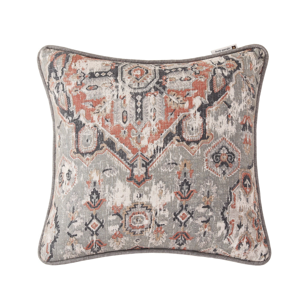 Hiend Accents Carmen Kilim Pillow – Stunning Turkish Textile Design For Rustic Elegance In Your Bedroom Decor Taupe Face, 70% Viscose,30% Flax Blend,Back, 70% Viscose,30% Linen Fb1936p1