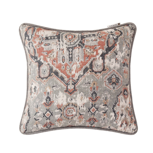 Hiend Accents Carmen Kilim Pillow – Stunning Turkish Textile Design For Rustic Elegance In Your Bedroom Decor Taupe Face, 70% Viscose,30% Flax Blend,Back, 70% Viscose,30% Linen Fb1936p1