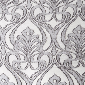 Hiend Accents Nicole Damask Duvet Cover Set - Luxurious 3-piece Ensemble For Elegant Bedroom Transformation Gray 100% Cotton Fb1938du-sk-gy