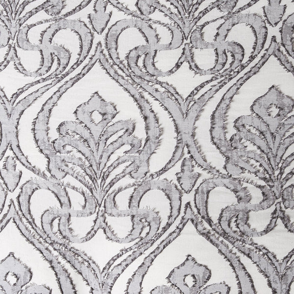 Hiend Accents Nicole Damask Comforter Set - Elegant 3-piece Bedding Ensemble For A Luxurious Bedroom Sanctuary Gray 100% Cotton Fb1938-sk-gy