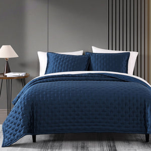 Hiend Accents Lyocell Quilt - Luxuriously Soft, Breathable, And Eco-friendly Bedding For Ultimate Comfort & Style Regal Blue Face, 100% Lyocell,Back, 100% Lyocell,Fill, 100% Polyester Fb2135-sq-rb