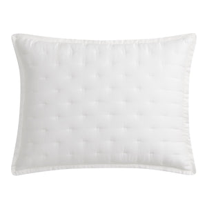 Hiend Accents Lyocell Quilt Pillow Sham Set - 2 Luxurious Shams For A Cozy, Hypoallergenic Bedroom Retreat White Face, 100% Lyocell,Back, 100% Cotton,Fill, 100% Polyester Fb2135ps-ks-wh