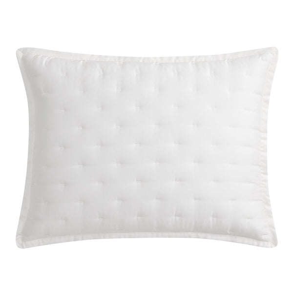 Hiend Accents Lyocell Quilt Pillow Sham Set - 2 Luxurious Shams For A Cozy, Hypoallergenic Bedroom Retreat White Face, 100% Lyocell,Back, 100% Cotton,Fill, 100% Polyester Fb2135ps-ks-wh