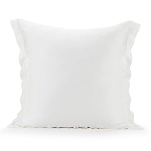 Hiend Accents Lyocell Euro Sham - Luxurious Softness, Eco-friendly Comfort, And Elegant Design For Your Bedroom White Face And Back, 100% Lyocell Fb2136es-os-wh
