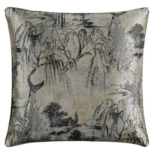 Hiend Accents Pastoral Jacquard Euro Sham - Luxurious Metallic Woven Design For Modern Bedroom Elegance Champagne Face And Back, 90% Polyester,10% Nylon Fb2137es-os-cn