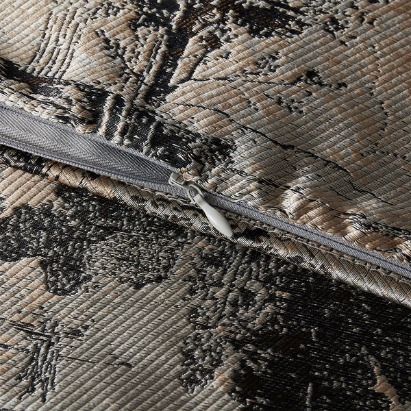 Hiend Accents Pastoral Jacquard Euro Sham - Luxurious Metallic Woven Design For Modern Bedroom Elegance Champagne Face And Back, 90% Polyester,10% Nylon Fb2137es-os-cn