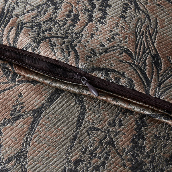 Hiend Accents Pastoral Jacquard Euro Sham - Luxurious Metallic Woven Design For Modern Bedroom Elegance Rose Gold Face And Back, 90% Polyester,10% Nylon Fb2137es-os-rs