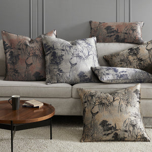 Hiend Accents Pastoral Jacquard Euro Sham - Luxurious Metallic Woven Design For Modern Bedroom Elegance Champagne Face And Back, 90% Polyester,10% Nylon Fb2137es-os-cn