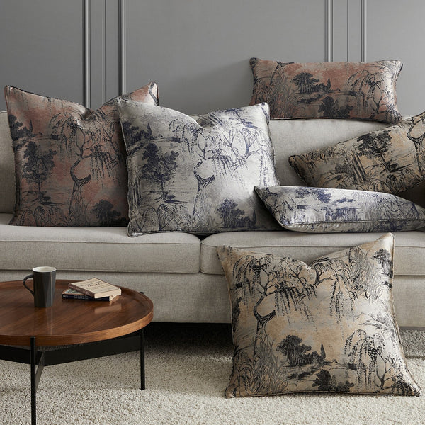 Hiend Accents Pastoral Jacquard Lumbar Decorative Pillow - Luxurious Artistry For Modern Home Décor And Comfort Rose Gold Face, 90% Polyester,10% Nylon,Back, 100% Cotton,Fill, 100% Waterfowl Feathers Fb2137p4-os-rs