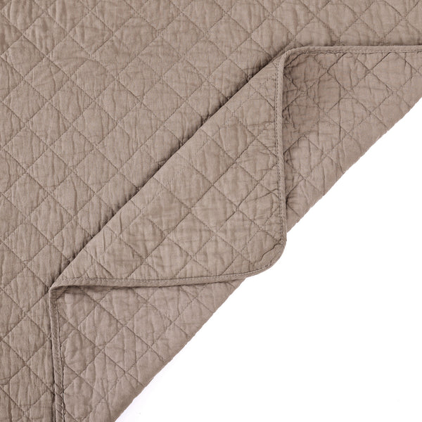 Hiend Accents Cotton Comfort Quilt Set - Luxurious 3-piece Bedding Ensemble For Year-round Cozy Elegance Mocha Face And Back, 100% Cotton,Fill, 70% Polyester,30% Cotton Fb2200-fq-mc