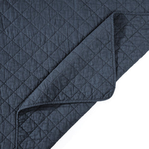 Hiend Accents Cotton Comfort Quilt Set - Luxurious 2-piece Collection For Cozy Bedrooms And Timeless Style Navy Face And Back, 100% Cotton,Fill, 70% Polyester,30% Cotton Fb2200-tw-na