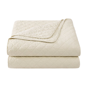 Hiend Accents Cotton Comfort Quilt Set - Luxurious 2-piece Collection For Cozy Bedrooms And Timeless Style Prairie Tan Face And Back, 100% Cotton,Fill, 70% Polyester,30% Cotton Fb2200-tw-tn