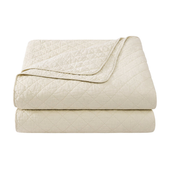 Hiend Accents Cotton Comfort Quilt Set - Luxurious 2-piece Collection For Cozy Bedrooms And Timeless Style Prairie Tan Face And Back, 100% Cotton,Fill, 70% Polyester,30% Cotton Fb2200-tw-tn