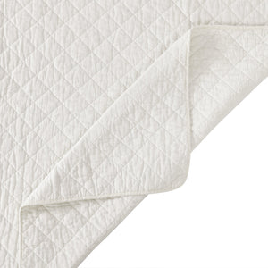 Hiend Accents Cotton Comfort Quilt Set - Luxurious 3-piece Bedding Ensemble For Year-round Cozy Elegance White Face And Back, 100% Cotton,Fill, 70% Polyester,30% Cotton Fb2200-kg-wh