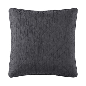 Hiend Accents Cotton Comfort Euro Sham - Luxurious 100% Cotton Gauze Decorative Pillow For Stylish Bedroom Decor Charcoal Face And Back, 100% Cotton,Fill, 70% Polyester,30% Cotton Fb2200es-os-cl