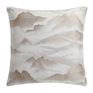 Hiend Accents Serenity Modern Jacquard Euro Sham - Elevate Bedroom Decor With Luxurious Watercolor Elegance Champagne Face And Back, 67% Viscose,33% Polyester Fb2232es-os-cn