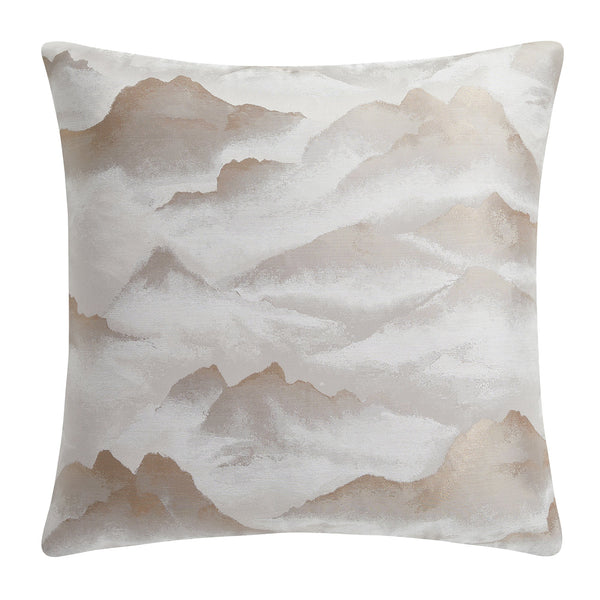 Hiend Accents Serenity Modern Jacquard Euro Sham - Elevate Bedroom Decor With Luxurious Watercolor Elegance Champagne Face And Back, 67% Viscose,33% Polyester Fb2232es-os-cn