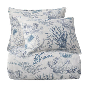 Hiend Accents Oceania Comforter Set - Experience Tropical Serenity With 3-piece Bedding For Ultimate Comfort Blue Comforter ,Face, 70% Viscose,30% Linen,Back, 100% Cotton,Fill, 100% Polyester. Pillow Sham ,70% Viscose,30% Linen. Fb2248-sk-bl