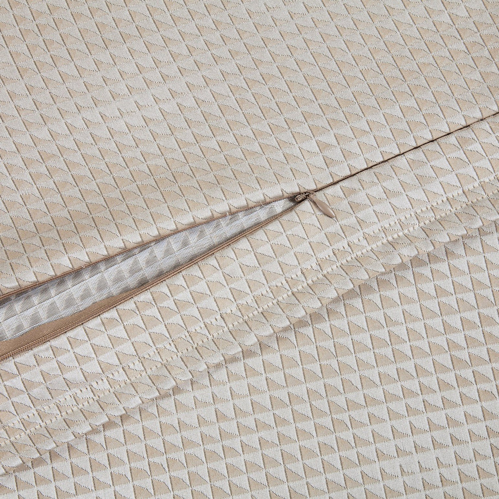 Hiend Accents Sydney Jacquard Lumbar Pillow - Luxurious Comfort With Sophisticated Geometric Design For Home Decor Champagne Face, 100% Polyester,Back, 100% Cotton,Fill, 100% Waterfowl Feathers Fb2310p1-os-cn