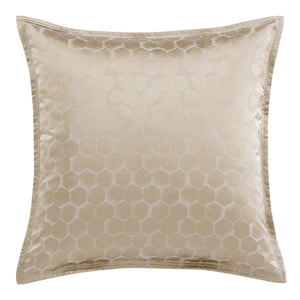 Hiend Accents Honeycomb Jacquard Euro Sham - Modern Elegance With Unique Texture For Stylish Bedroom Decor Light Gold 100% Polyester Fb2312es-os-lg