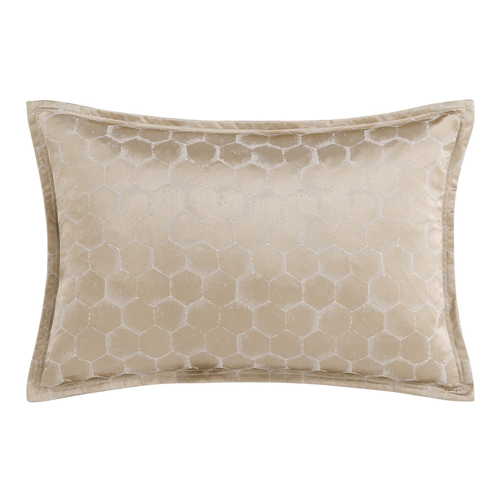 Hiend Accents Honeycomb Jacquard Lumbar Pillow – Elevate Comfort And Style With Modern Elegance For Any Room Light Gold Face, 100% Polyester,Back, 100% Cotton,Fill, 100% Waterfowl Feathers Fb2312p1-os-lg