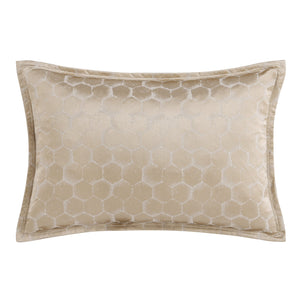 Hiend Accents Honeycomb Jacquard Lumbar Pillow – Elevate Comfort And Style With Modern Elegance For Any Room Light Gold Face, 100% Polyester,Back, 100% Cotton,Fill, 100% Waterfowl Feathers Fb2312p1-os-lg