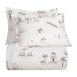 Hiend Accents Seaside Duvet Cover Set – Luxurious Lyocell With Elegant Watercolor Design For A Serene Bedroom Retreat Taupe Duvet Cover ,Face And Back, 100% Lyocell. Pillow Sham ,100% Lyocell. Fb2330ds-sk-tp