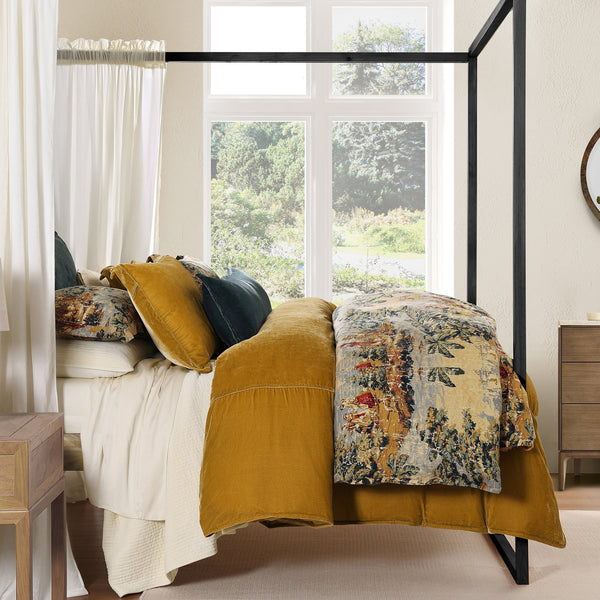 Hiend Accents Provence Washed Linen Comforter Set - Vintage Elegance In Soft Linen For Timeless Bedroom Style Multi Color Comforter ,Face, 70% Viscose,30% Linen,Back, 100% Cotton,Fill, 100% Polyester. Pillow Sham ,70% Viscose,30% Linen. Fb2351-sk-oc