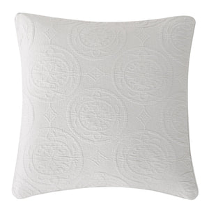 Hiend Accents Verona Matelassé Euro Sham - Luxurious Cotton Decor With Timeless Elegance And Intricate Texture Vintage White 100% Cotton Fb2357es-os-vw