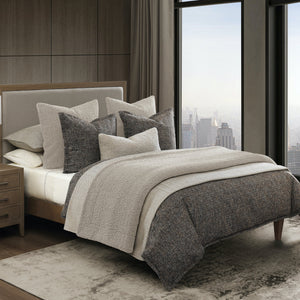 Hiend Accents Tweed Duvet Cover Set - 3-piece Elegant Bedding Ensemble For Cozy Modern Rustic Interiors Brown Duvet Cover ,Face, 100% Polyester,Back, 100% Cotton. Pillow Sham ,100% Polyester. Fb2408ds-sk-br