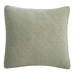 Hiend Accents Stonewashed Cotton Gauze Euro Sham - Luxuriously Soft, Unique Design For Stylish Home Decor Elegance Celadon Face And Back, 100% Cotton,Fill, 100% Polyester Fb3200es-os-ce