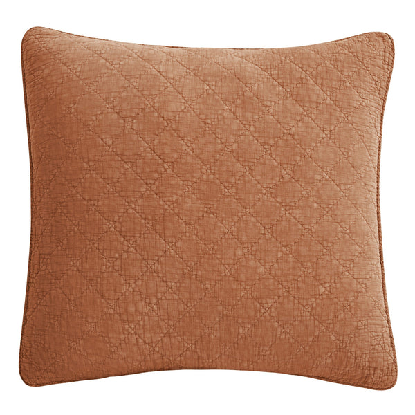 Hiend Accents Stonewashed Cotton Gauze Euro Sham - Luxuriously Soft, Unique Design For Stylish Home Decor Elegance Copper Face And Back, 100% Cotton,Fill, 100% Polyester Fb3200es-os-cp
