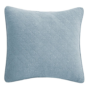 Hiend Accents Stonewashed Cotton Gauze Euro Sham - Luxuriously Soft, Unique Design For Stylish Home Decor Elegance Mineral Blue Face And Back, 100% Cotton,Fill, 100% Polyester Fb3200es-os-ml