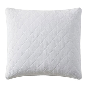 Hiend Accents Stonewashed Cotton Gauze Euro Sham - Luxuriously Soft, Unique Design For Stylish Home Decor Elegance Vintage White Face And Back, 100% Cotton,Fill, 100% Polyester Fb3200es-os-vw